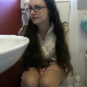 An Australian, brunette girl wearing glasses, stockings and suspenders takes a piss and shit while sitting on toilet. Audible production with nice plops, but no product seen. Presented in 720P HD. Over 2 minutes.